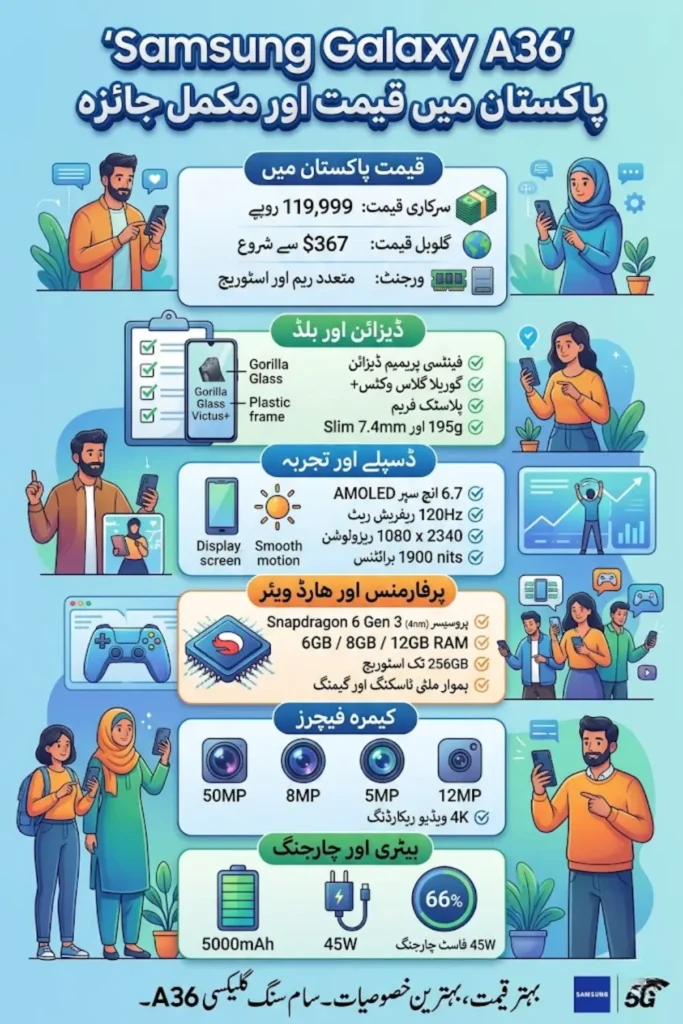 Samsung Galaxy A36 Price in Pakistan 2026, Specifications, Features and Review