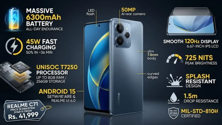 Realme C71 Price in Pakistan 2026 – Full Review, Specifications, Battery, and Performance