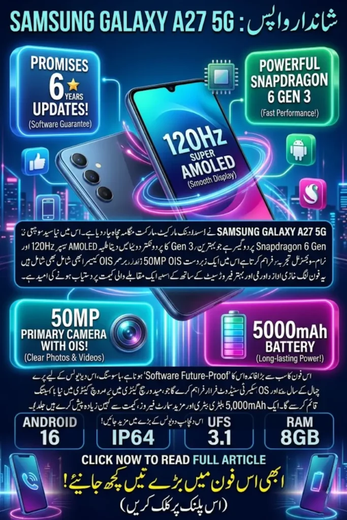 Samsung Galaxy A27 5G Specifications, Features, Camera, Battery, and Expected Price