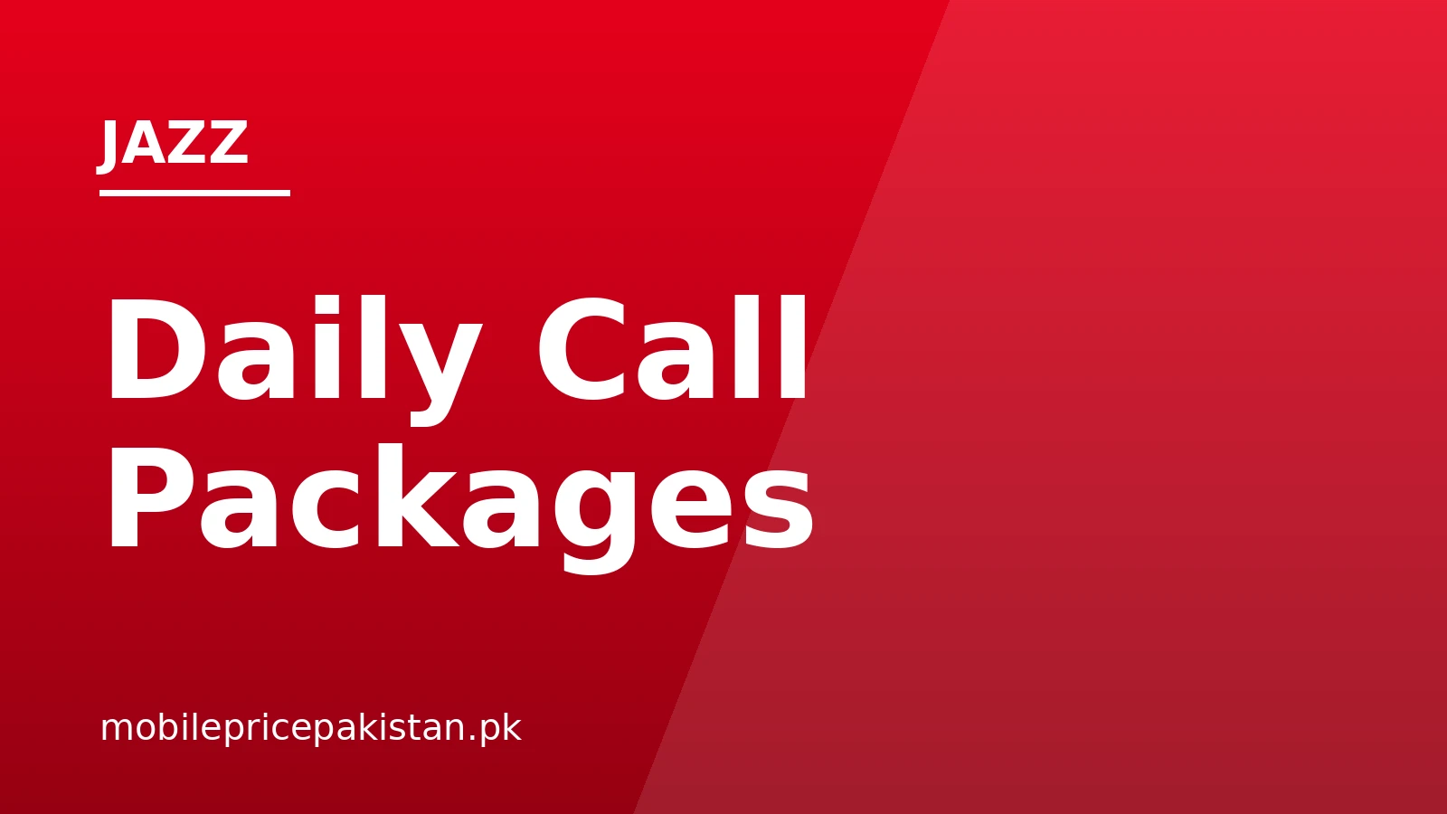 Jazz Daily Call Packages – Codes, Prices & Validity October 2026