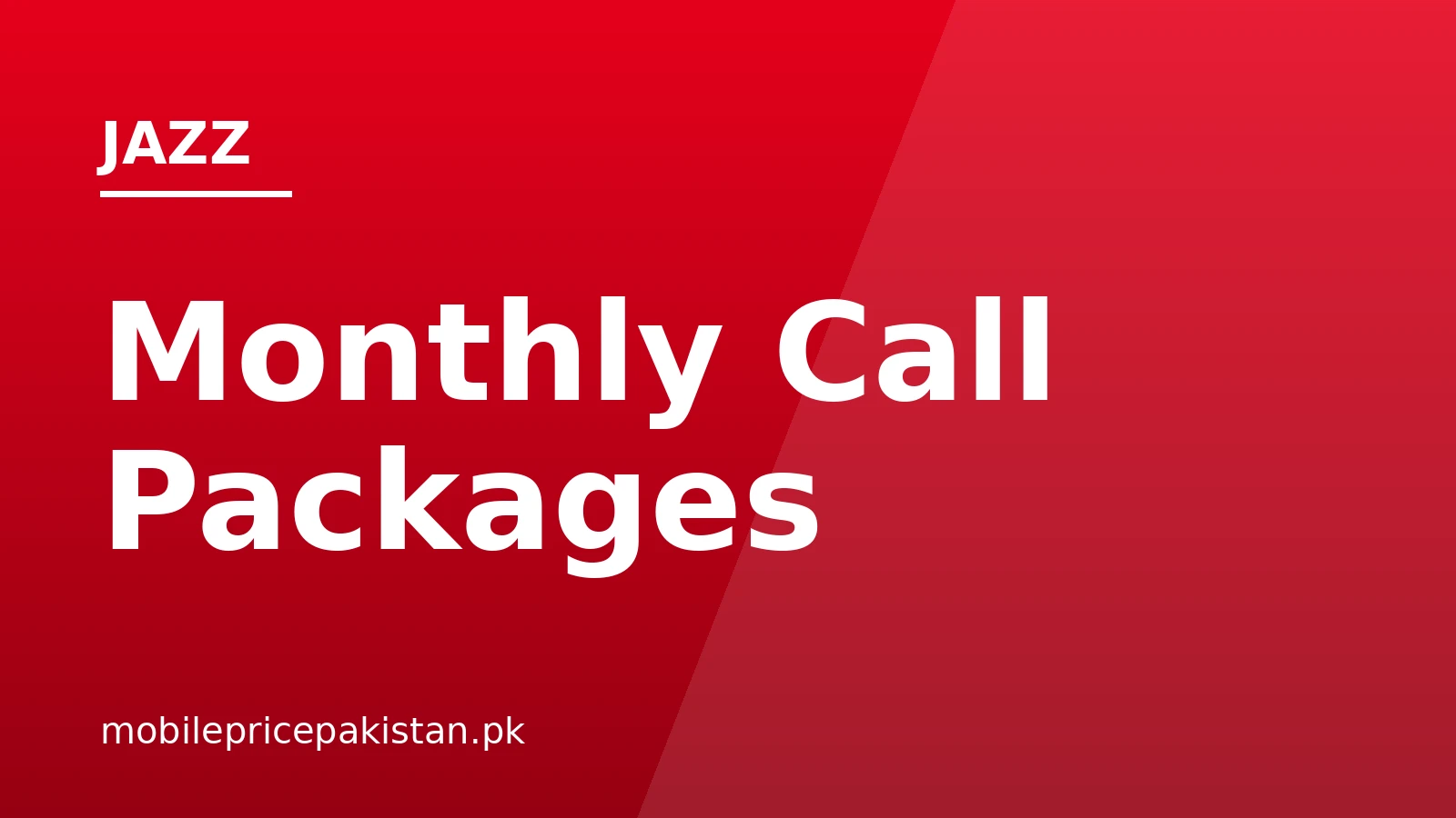 Jazz Monthly Call Packages – Codes, Prices & Validity October 2026