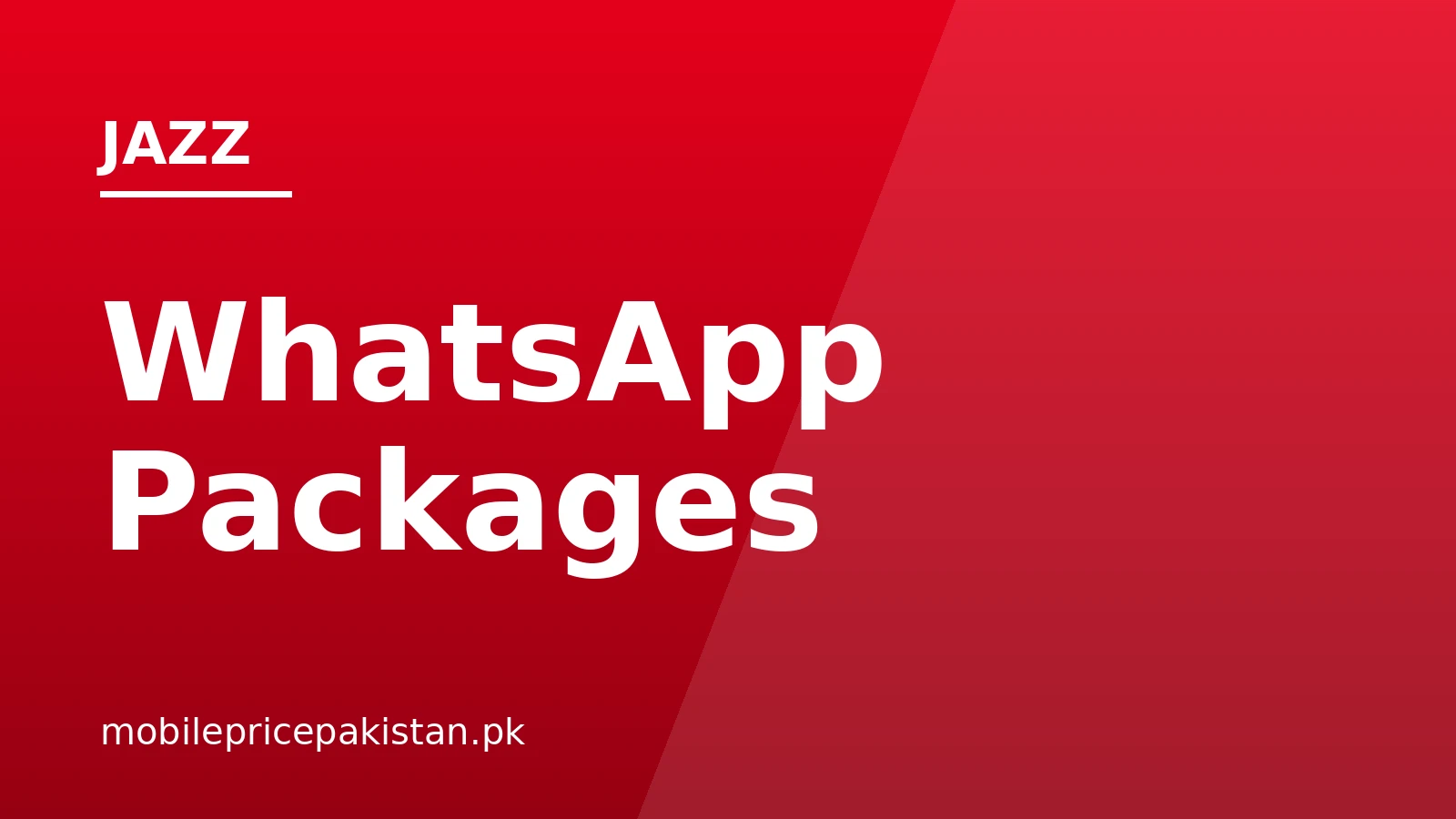 Jazz WhatsApp Packages – Codes, Prices & Validity October 2026
