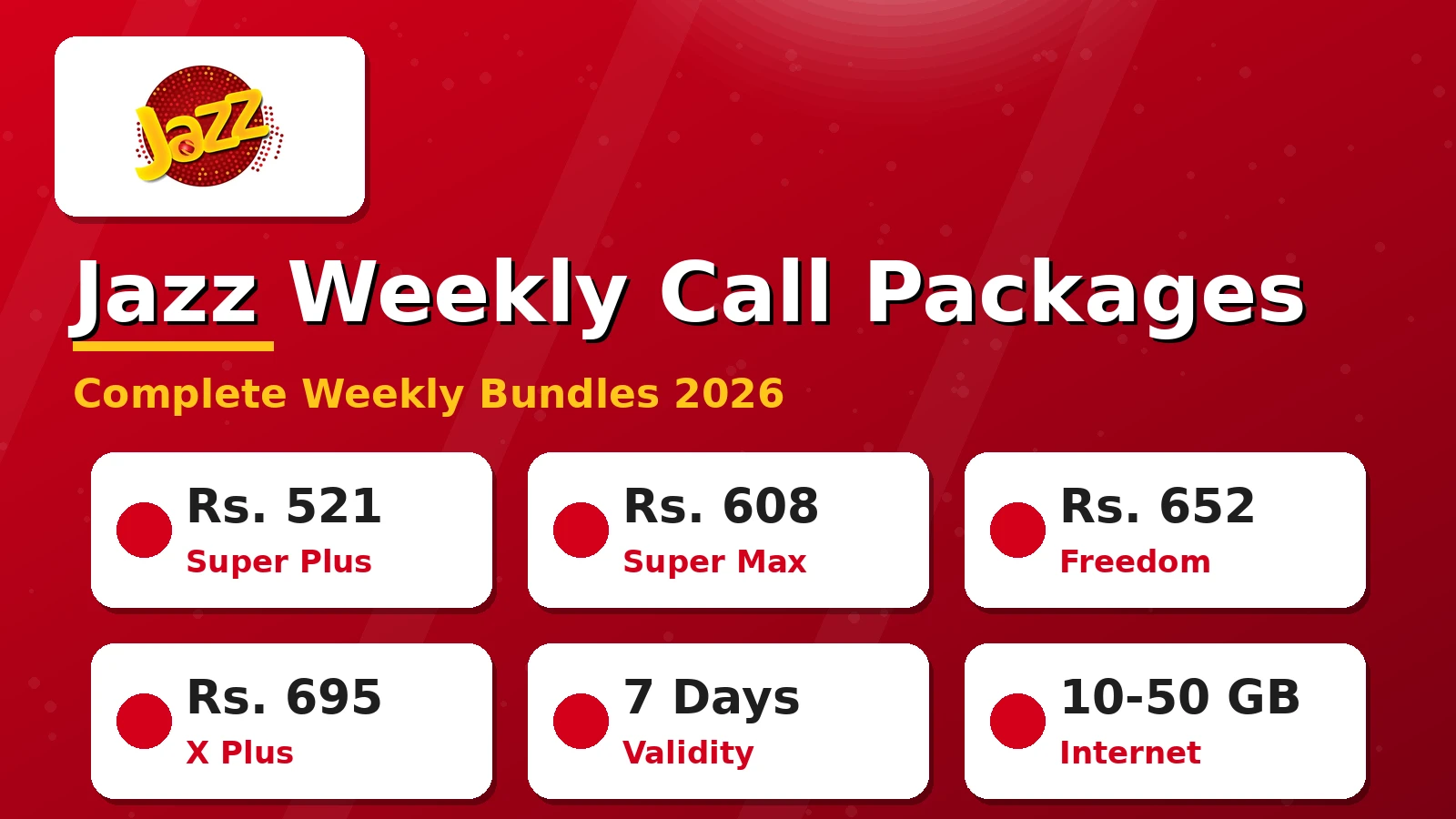 Jazz Weekly Call Packages